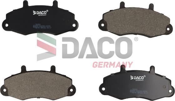 DACO Germany 322521 - Əyləc altlığı dəsti, əyləc diski furqanavto.az