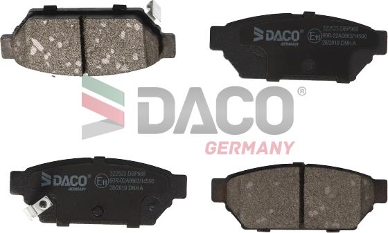 DACO Germany 322523 - Əyləc altlığı dəsti, əyləc diski furqanavto.az