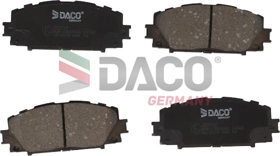 DACO Germany 322016 - Əyləc altlığı dəsti, əyləc diski furqanavto.az