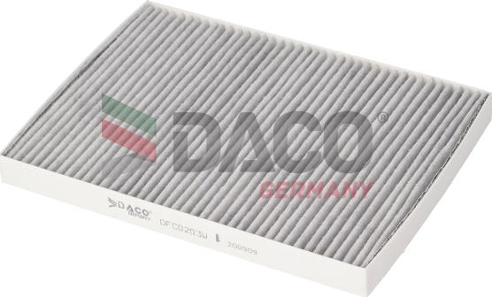 DACO Germany DFC0203W - Filtr, daxili hava furqanavto.az
