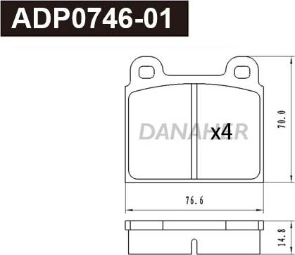 Danaher ADP0746-01 - Əyləc altlığı dəsti, əyləc diski furqanavto.az