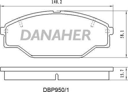 Danaher DBP950/1 - Əyləc altlığı dəsti, əyləc diski furqanavto.az
