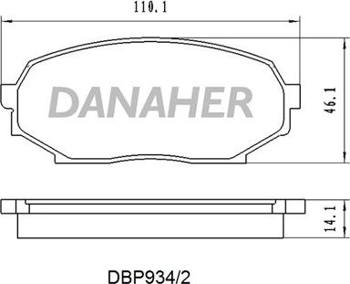 Danaher DBP934/2 - Əyləc altlığı dəsti, əyləc diski furqanavto.az