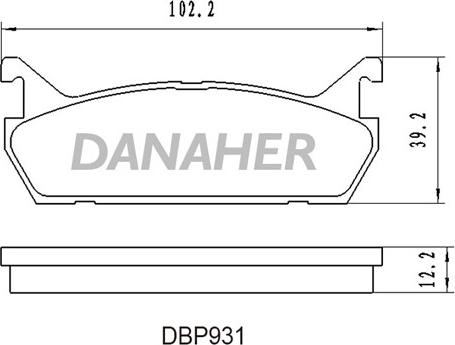 Danaher DBP931 - Əyləc altlığı dəsti, əyləc diski furqanavto.az