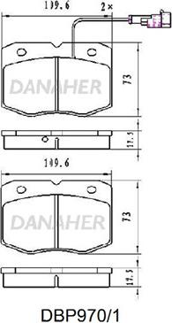 Danaher DBP970/1 - Əyləc altlığı dəsti, əyləc diski furqanavto.az