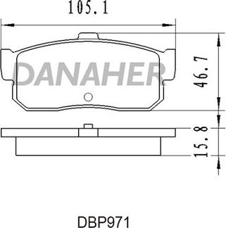Danaher DBP971 - Əyləc altlığı dəsti, əyləc diski furqanavto.az