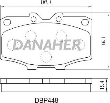 Danaher DBP448 - Əyləc altlığı dəsti, əyləc diski furqanavto.az