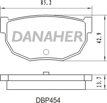 Danaher DBP454 - Əyləc altlığı dəsti, əyləc diski furqanavto.az