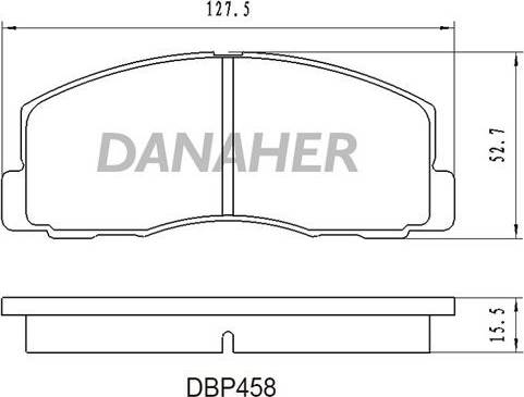 Danaher DBP458 - Əyləc altlığı dəsti, əyləc diski furqanavto.az