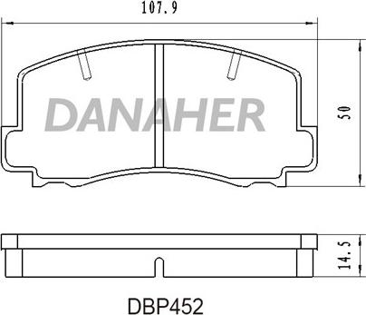 Danaher DBP452 - Əyləc altlığı dəsti, əyləc diski furqanavto.az