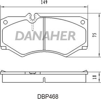 Danaher DBP468 - Əyləc altlığı dəsti, əyləc diski furqanavto.az