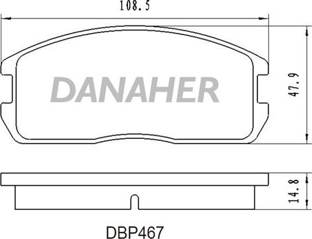 Danaher DBP467 - Əyləc altlığı dəsti, əyləc diski furqanavto.az