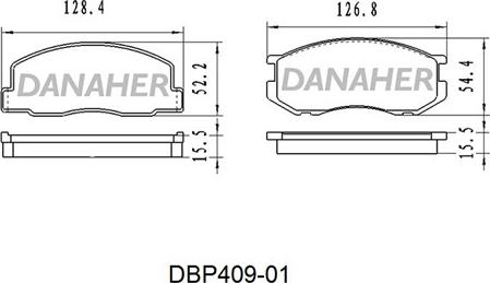 Danaher DBP409-01 - Əyləc altlığı dəsti, əyləc diski furqanavto.az