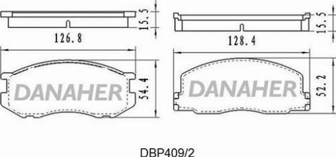 Danaher DBP409/2 - Əyləc altlığı dəsti, əyləc diski furqanavto.az