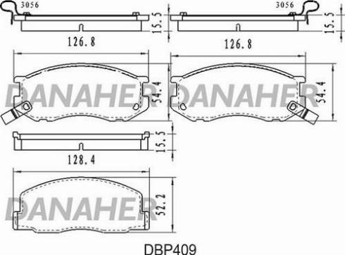 Danaher DBP409 - Əyləc altlığı dəsti, əyləc diski furqanavto.az