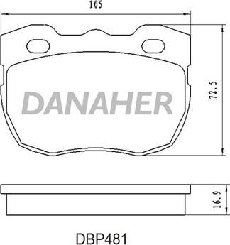 Danaher DBP481 - Əyləc altlığı dəsti, əyləc diski furqanavto.az