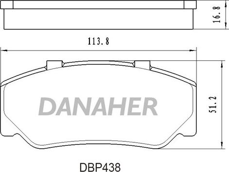 Danaher DBP438 - Əyləc altlığı dəsti, əyləc diski furqanavto.az