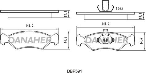 Danaher DBP591 - Əyləc altlığı dəsti, əyləc diski furqanavto.az