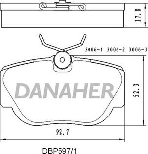 DJ Parts BP2374 - Əyləc altlığı dəsti, əyləc diski furqanavto.az