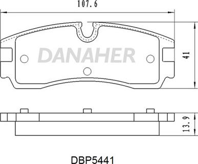 Danaher DBP5441 - Əyləc altlığı dəsti, əyləc diski furqanavto.az