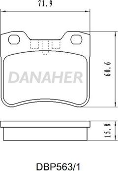 Danaher DBP563/1 - Əyləc altlığı dəsti, əyləc diski furqanavto.az