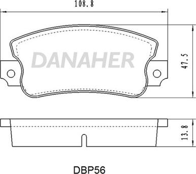 Danaher DBP56 - Əyləc altlığı dəsti, əyləc diski furqanavto.az