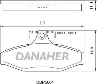 Danaher DBP5061 - Əyləc altlığı dəsti, əyləc diski furqanavto.az