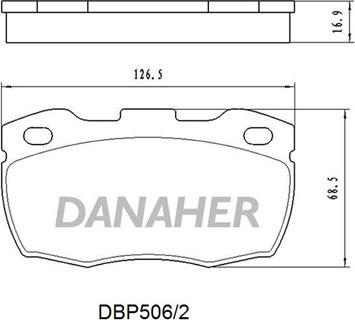Danaher DBP506/2 - Əyləc altlığı dəsti, əyləc diski furqanavto.az