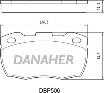 Danaher DBP506 - Əyləc altlığı dəsti, əyləc diski furqanavto.az