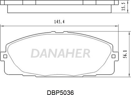 Danaher DBP5036 - Əyləc altlığı dəsti, əyləc diski furqanavto.az