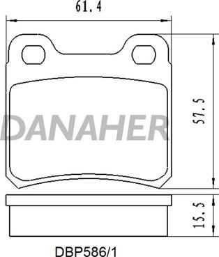 Danaher DBP586/1 - Əyləc altlığı dəsti, əyləc diski furqanavto.az