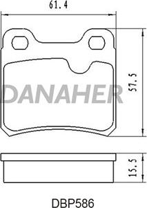 Danaher DBP586 - Əyləc altlığı dəsti, əyləc diski furqanavto.az