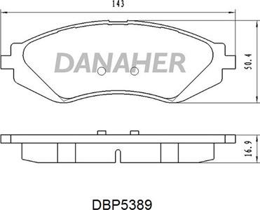 Danaher DBP5389 - Əyləc altlığı dəsti, əyləc diski furqanavto.az