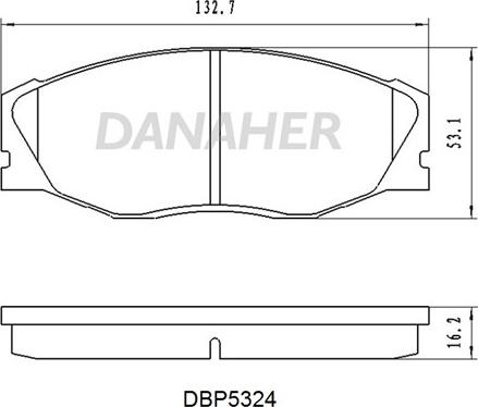 Danaher DBP5324 - Əyləc altlığı dəsti, əyləc diski furqanavto.az