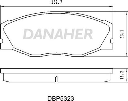 Danaher DBP5323 - Əyləc altlığı dəsti, əyləc diski furqanavto.az