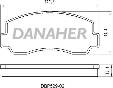 Danaher DBP529-02 - Əyləc altlığı dəsti, əyləc diski furqanavto.az