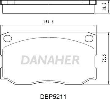 Danaher DBP521/1 - Əyləc altlığı dəsti, əyləc diski furqanavto.az