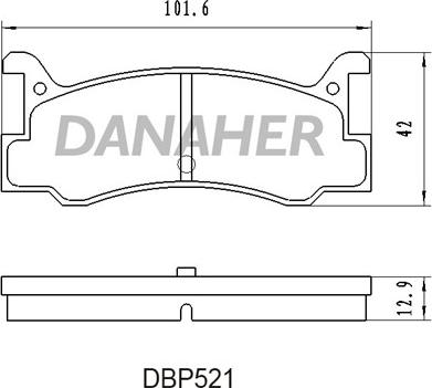 Danaher DBP521 - Əyləc altlığı dəsti, əyləc diski furqanavto.az