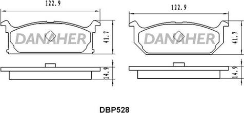 Danaher DBP528 - Əyləc altlığı dəsti, əyləc diski furqanavto.az