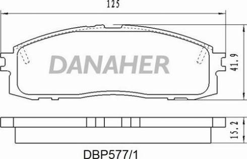 Danaher DBP577/1 - Əyləc altlığı dəsti, əyləc diski furqanavto.az