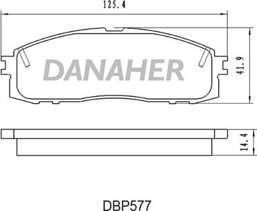 Danaher DBP577 - Əyləc altlığı dəsti, əyləc diski furqanavto.az