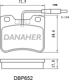 Danaher DBP652 - Əyləc altlığı dəsti, əyləc diski furqanavto.az