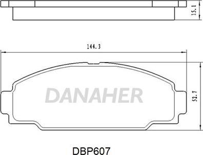 Danaher DBP607 - Əyləc altlığı dəsti, əyləc diski furqanavto.az