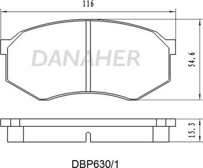 Danaher DBP630/1 - Əyləc altlığı dəsti, əyləc diski furqanavto.az