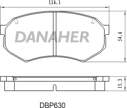 Danaher DBP630 - Əyləc altlığı dəsti, əyləc diski furqanavto.az