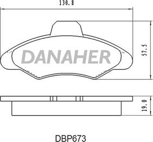 Danaher DBP673 - Əyləc altlığı dəsti, əyləc diski furqanavto.az