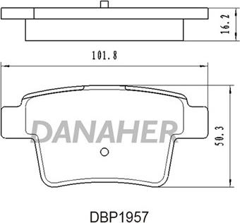 Danaher DBP1957 - Əyləc altlığı dəsti, əyləc diski furqanavto.az