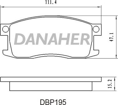 Danaher DBP195 - Əyləc altlığı dəsti, əyləc diski furqanavto.az