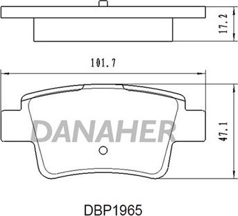 Danaher DBP1965 - Əyləc altlığı dəsti, əyləc diski furqanavto.az