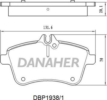 Danaher DBP1938/1 - Əyləc altlığı dəsti, əyləc diski furqanavto.az